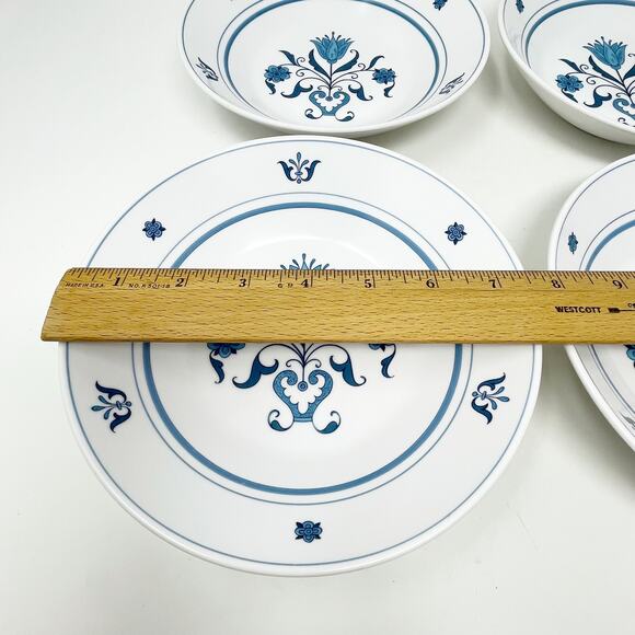 Noritake Progression Blue Haven Set of 4 Soup Salad Bowl Blue White Ceramic 9004 - Picture 6 of 6